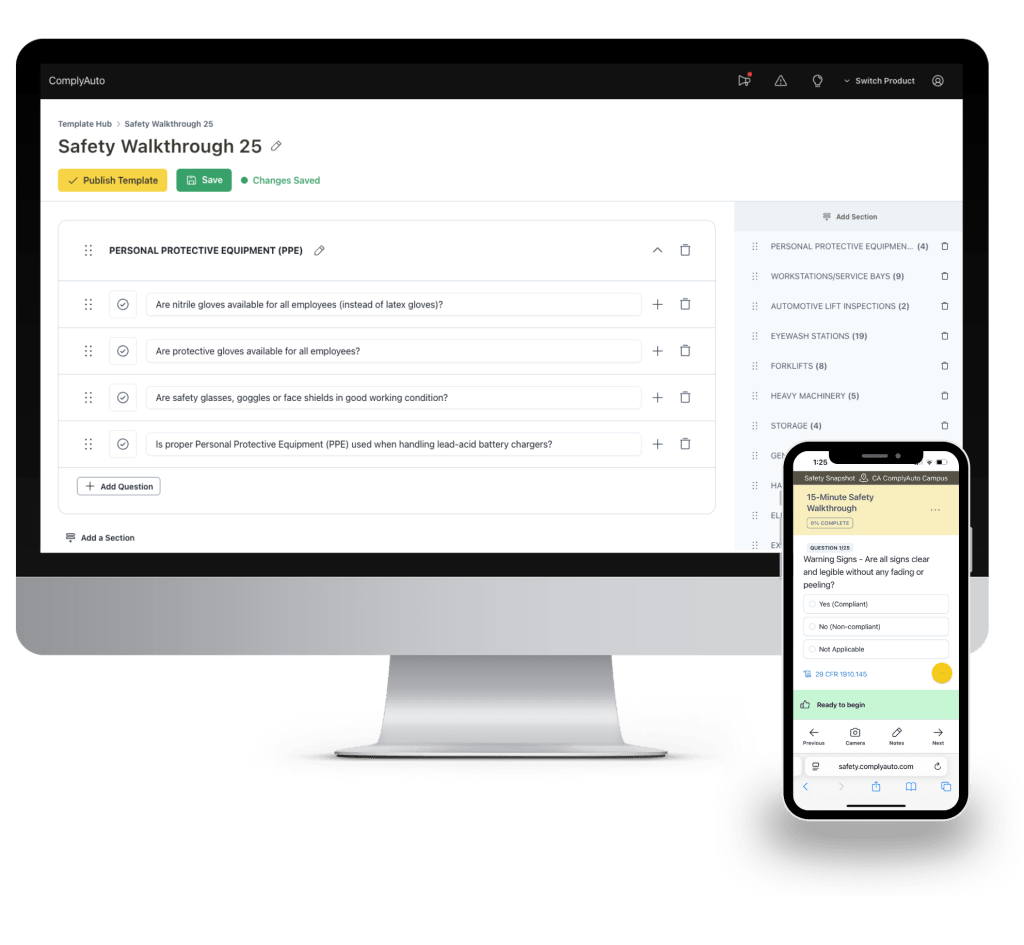 Equipment Checklists and SDS Sheets Site Image